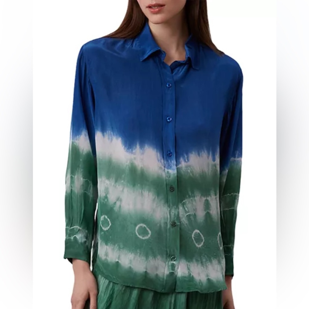 Gerard Darel Christian Tie Dyed Blouse Size 38 FR US 6
